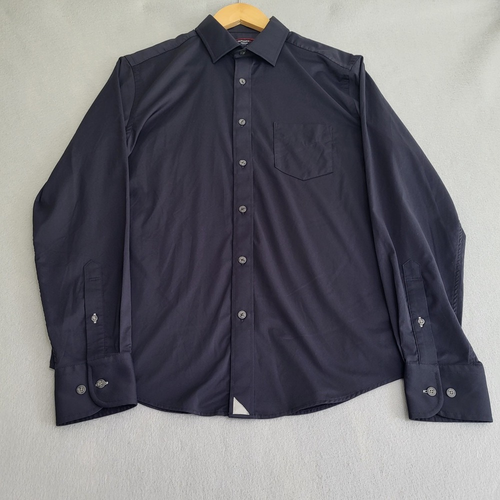 UNTUCKit Gironde Performance Long Sleeve Button Down Black Shirt Men's M Slim